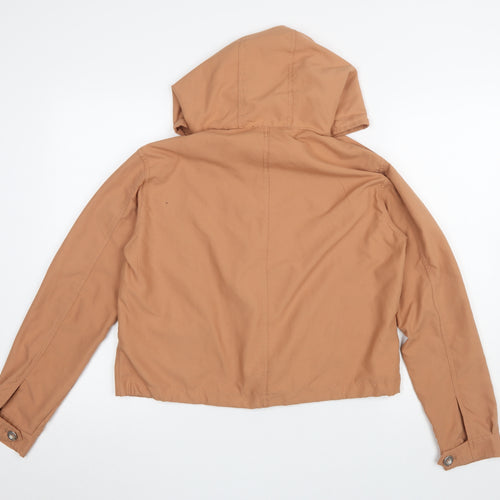 Forever 21 Women’s Brown Hooded Anorak Jacket Size S Lightweight