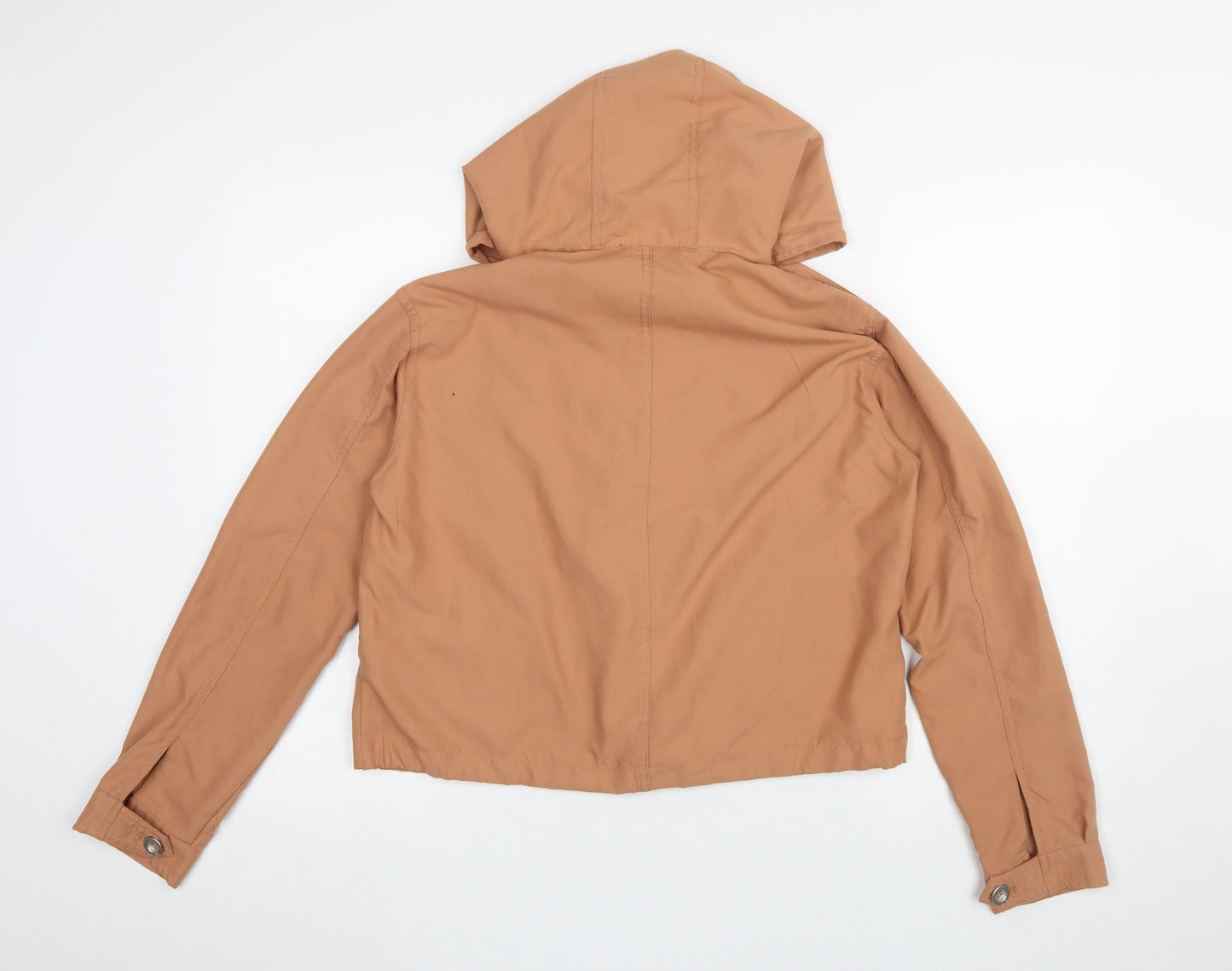 Forever 21 Women’s Brown Hooded Anorak Jacket Size S Lightweight