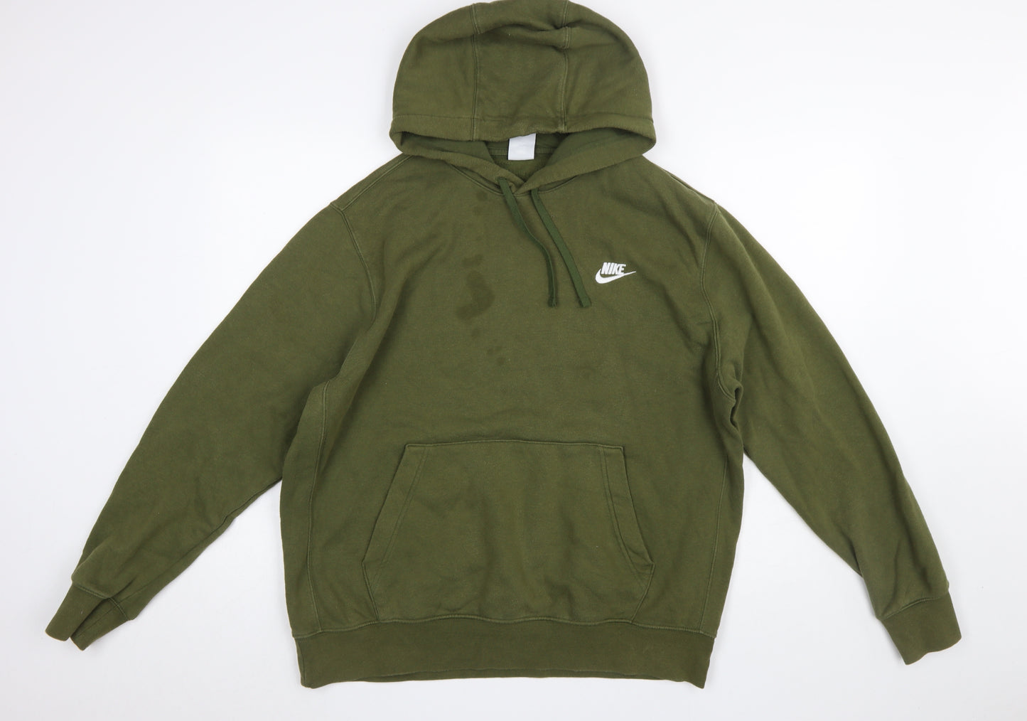 Nike Men's Green Pullover Hoodie Size L Regular Fit Fleece