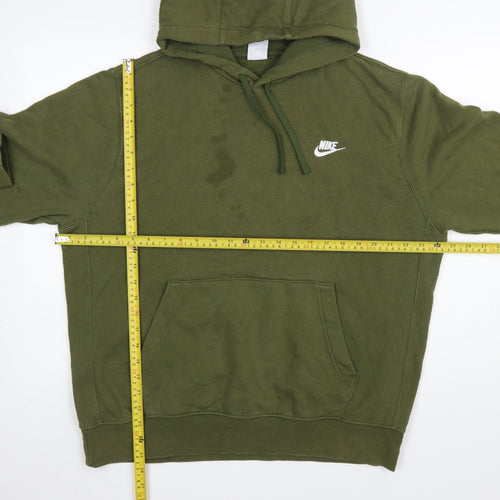 Nike Men's Green Pullover Hoodie Size L Regular Fit Fleece