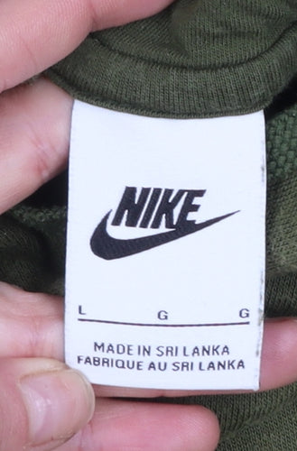 Nike Men's Green Pullover Hoodie Size L Regular Fit Fleece
