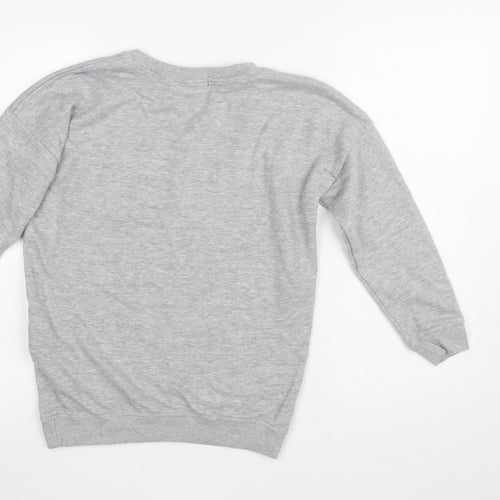 New Look Petite Women's Grey Be Kind Pullover Sweatshirt UK 8