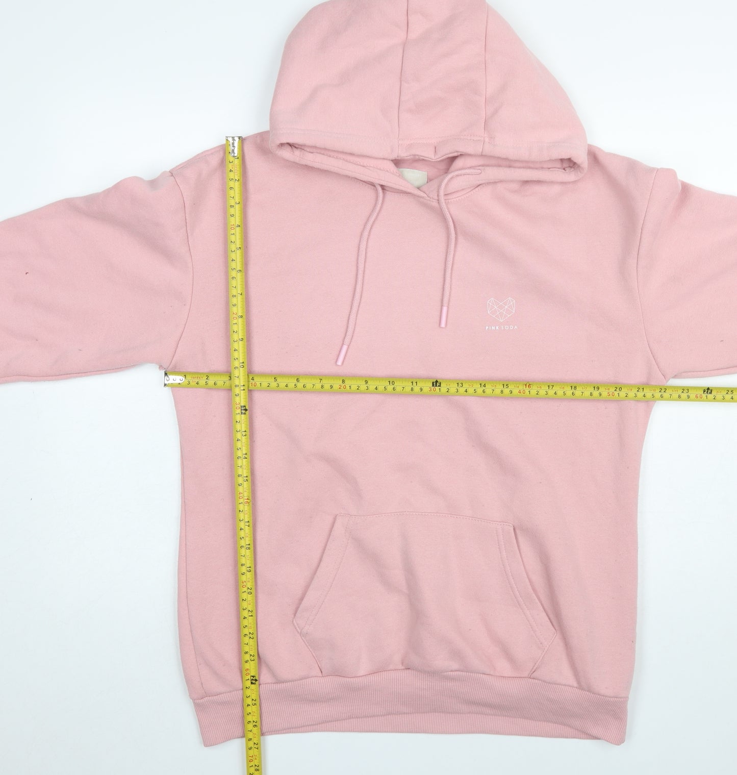 Pink Soda Sport Women’s Pink Pullover Hoodie Size 8 Cotton Blend