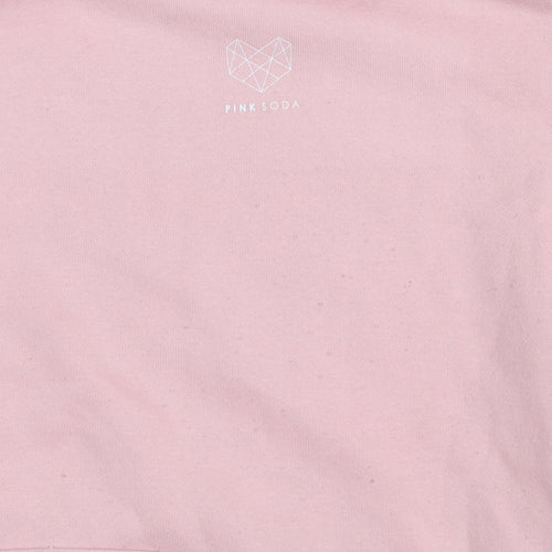 Pink Soda Sport Women’s Pink Pullover Hoodie Size 8 Cotton Blend