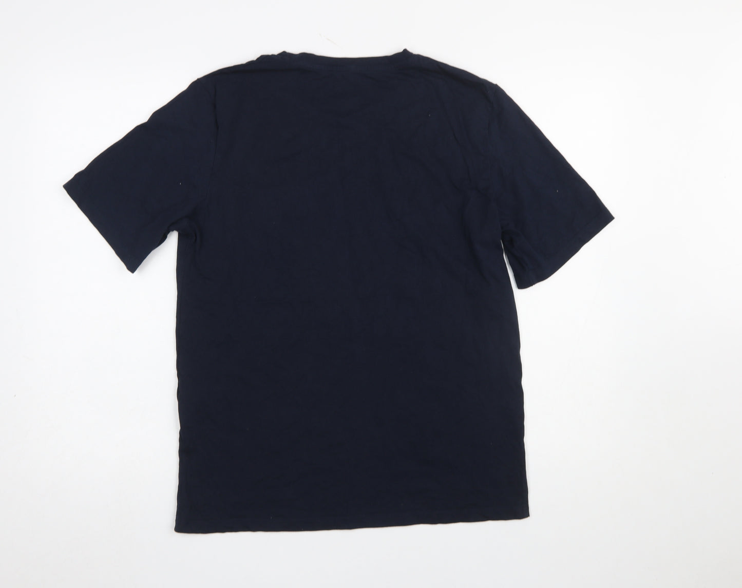 Jack & Jones Men's Blue Logo Graphic Regular Fit T-Shirt Size M