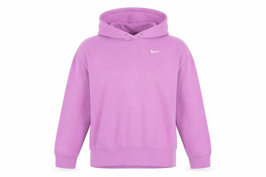 Front view of Nike women’s purple pullover hoodie m cotton blend casual