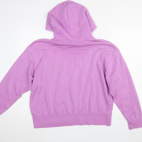 Nike Womens Purple Pullover Hoodie M Cotton Blend Casual