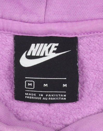 Nike Womens Purple Pullover Hoodie M Cotton Blend Casual