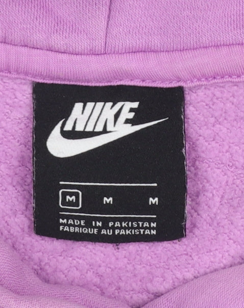 Nike Womens Purple Pullover Hoodie M Cotton Blend Casual