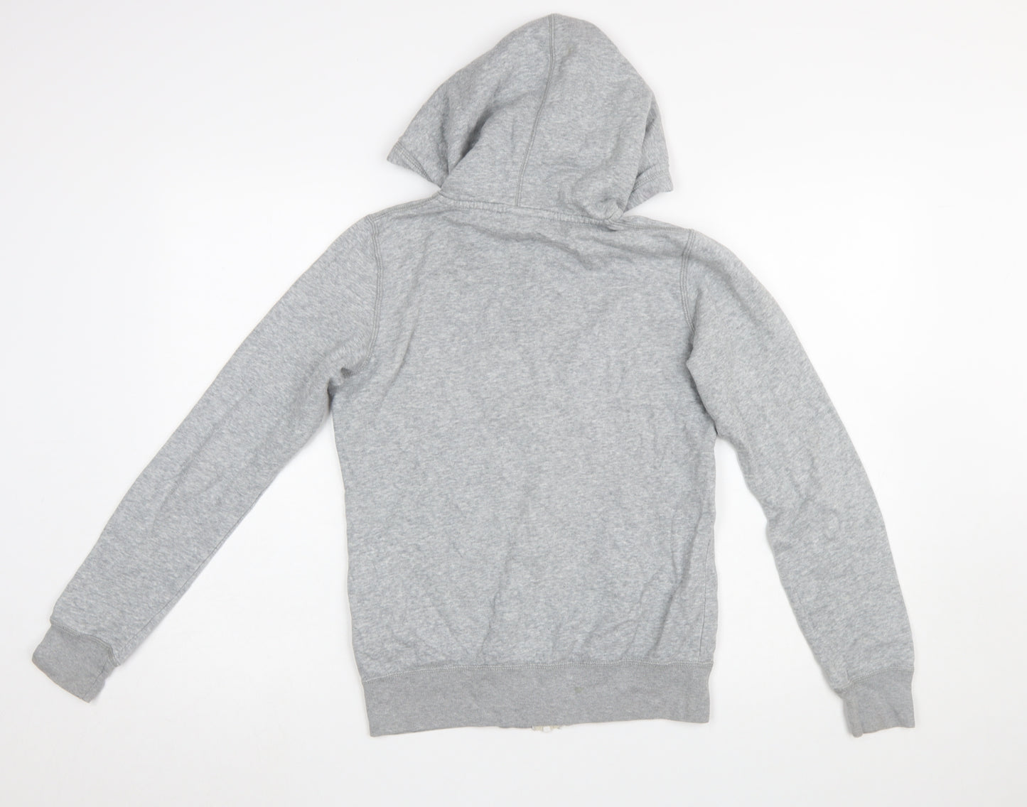 Nike Women's Grey Full Zip Hoodie S Cotton Blend Sportswear