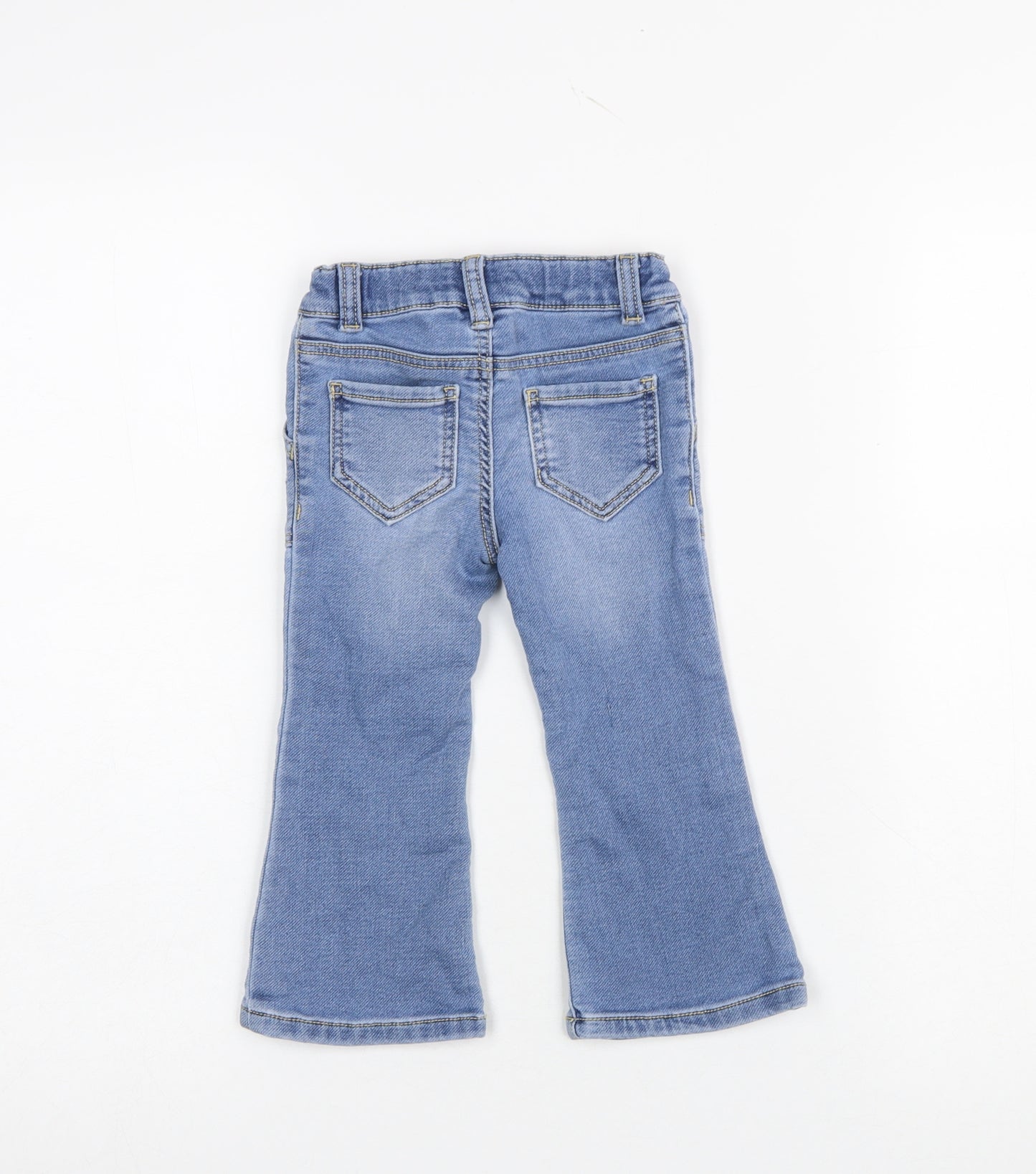 OshKosh B'gosh Girls Blue Flared Denim Jeans 2 Years with Pockets