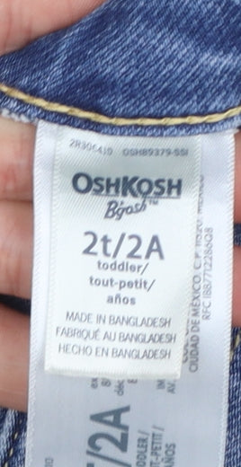 OshKosh B'gosh Girls Blue Flared Denim Jeans 2 Years with Pockets