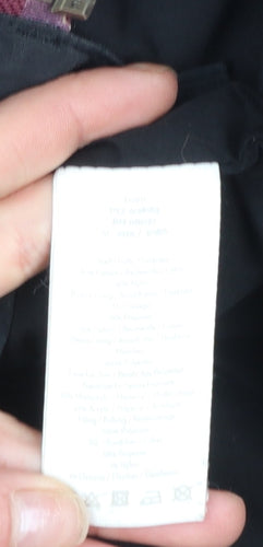 Boden Women Black Faux Fur Hooded Parka Coat Size 10