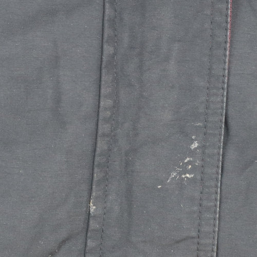 Boden Women Black Faux Fur Hooded Parka Coat Size 10