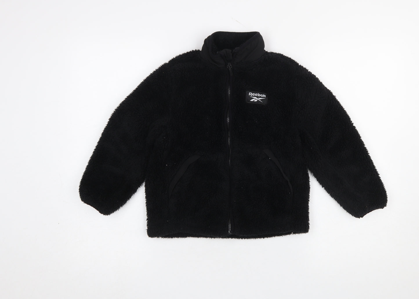 Reebok Girls Black Fleece Full Zip Jacket 5-6 Years