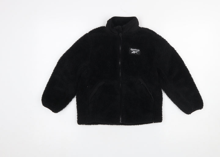 Reebok Girls Black Fleece Full Zip Jacket 5-6 Years