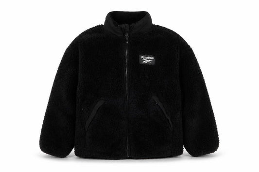 Reebok Girls Black Fleece Full Zip Jacket 5-6 Years