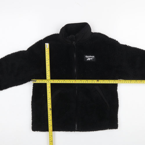 Reebok Girls Black Fleece Full Zip Jacket 5-6 Years