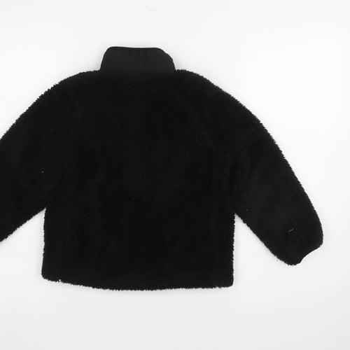 Reebok Girls Black Fleece Full Zip Jacket 5-6 Years