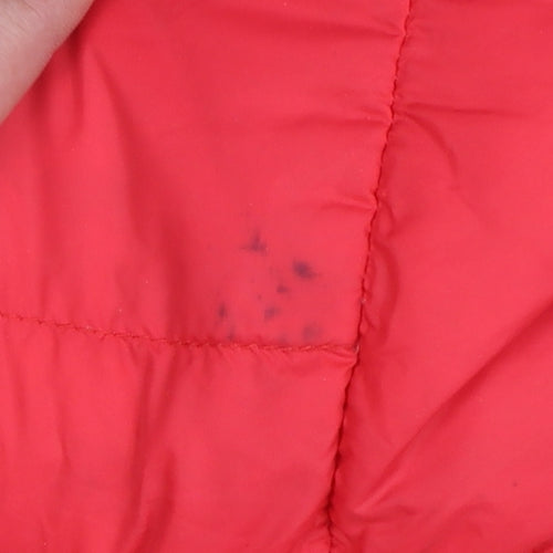 Trespass Womens Red Hooded Puffer Jacket XXS Down Filled Warm Coat