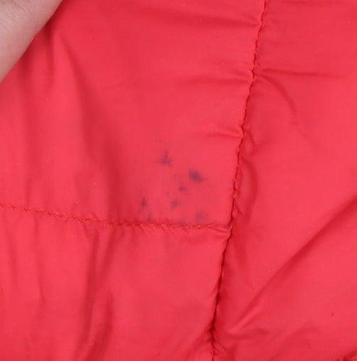 Trespass Womens Red Hooded Puffer Jacket XXS Down Filled Warm Coat