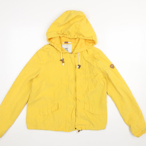 ONLY Women's Yellow Hooded Windbreaker Jacket Size M