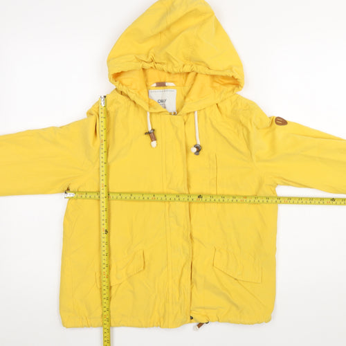 ONLY Women's Yellow Hooded Windbreaker Jacket Size M