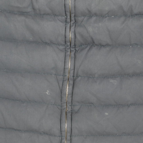 Zara Women Black Down Puffer Jacket Size 10 Mid-Length Winter Coat