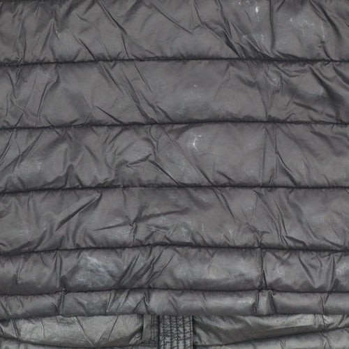 Vila Womens Black Puffer Jacket Size S Lightweight Quilted Zip Coat