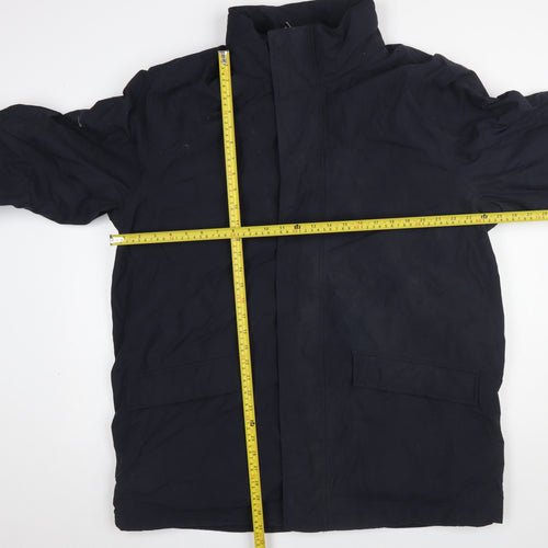GANT Men's Blue 2XL Parka Jacket Cotton Blend Full Zip Winter Coat