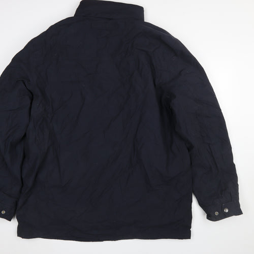 GANT Men's Blue 2XL Parka Jacket Cotton Blend Full Zip Winter Coat