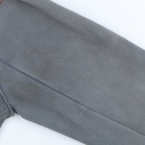 Falmer Womens Grey Size 12 Faux Shearling Lined Zip Jacket