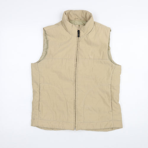 Dorothy Perkins Women’s Beige Zip Front Padded Waistcoat UK 12