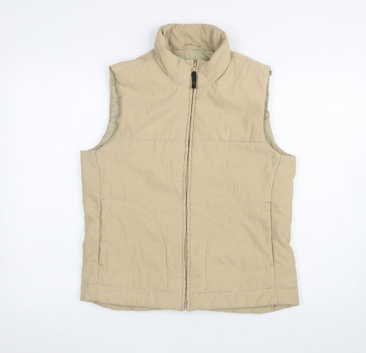 Dorothy Perkins Women’s Beige Zip Front Padded Waistcoat UK 12
