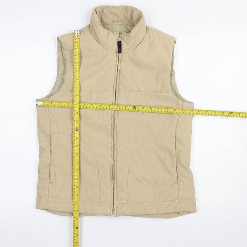 Dorothy Perkins Women’s Beige Zip Front Padded Waistcoat UK 12