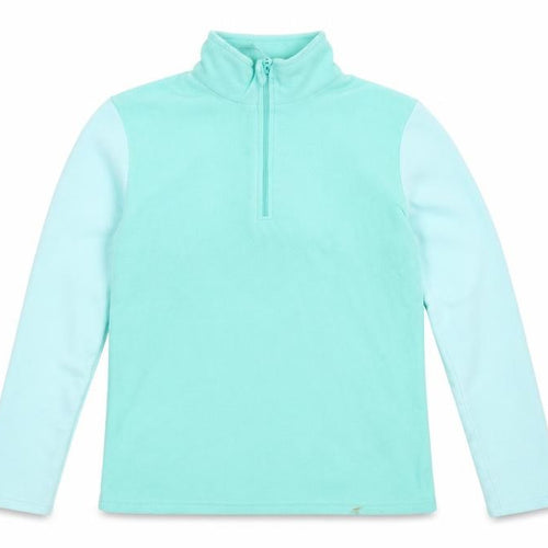 Mountain Warehouse Girls Green Fleece 1/2 Zip Pullover Sweatshirt 13 Years