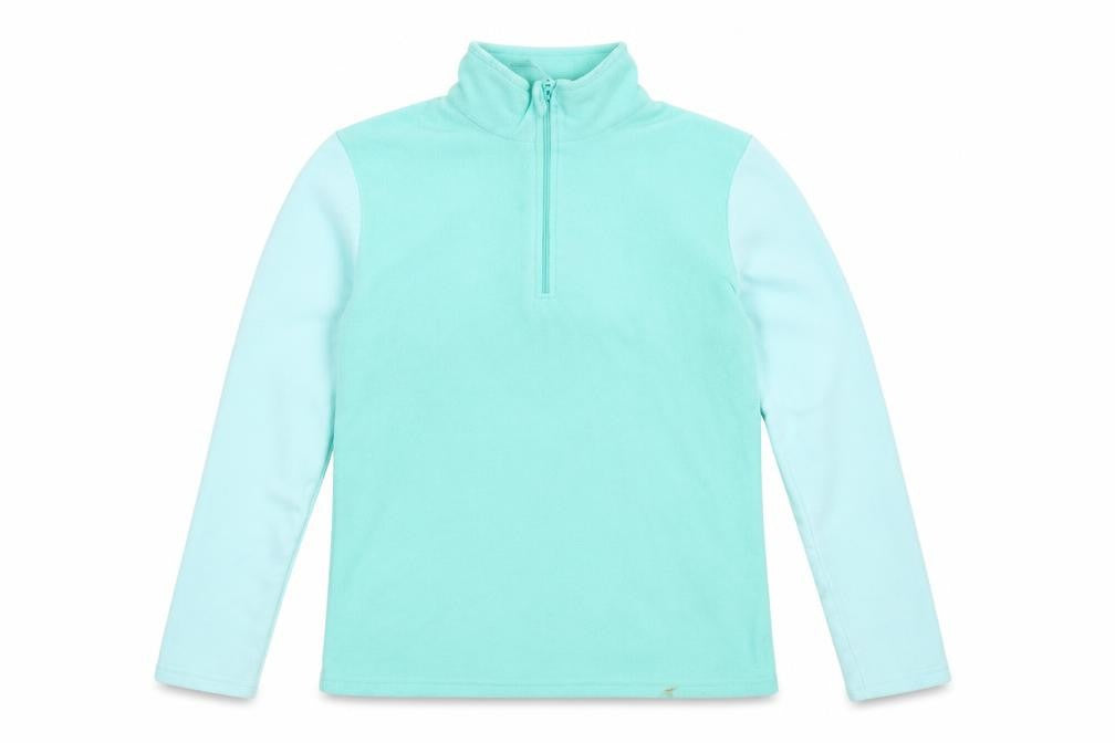 Mountain Warehouse Girls Green Fleece 1/2 Zip Pullover Sweatshirt 13 Years