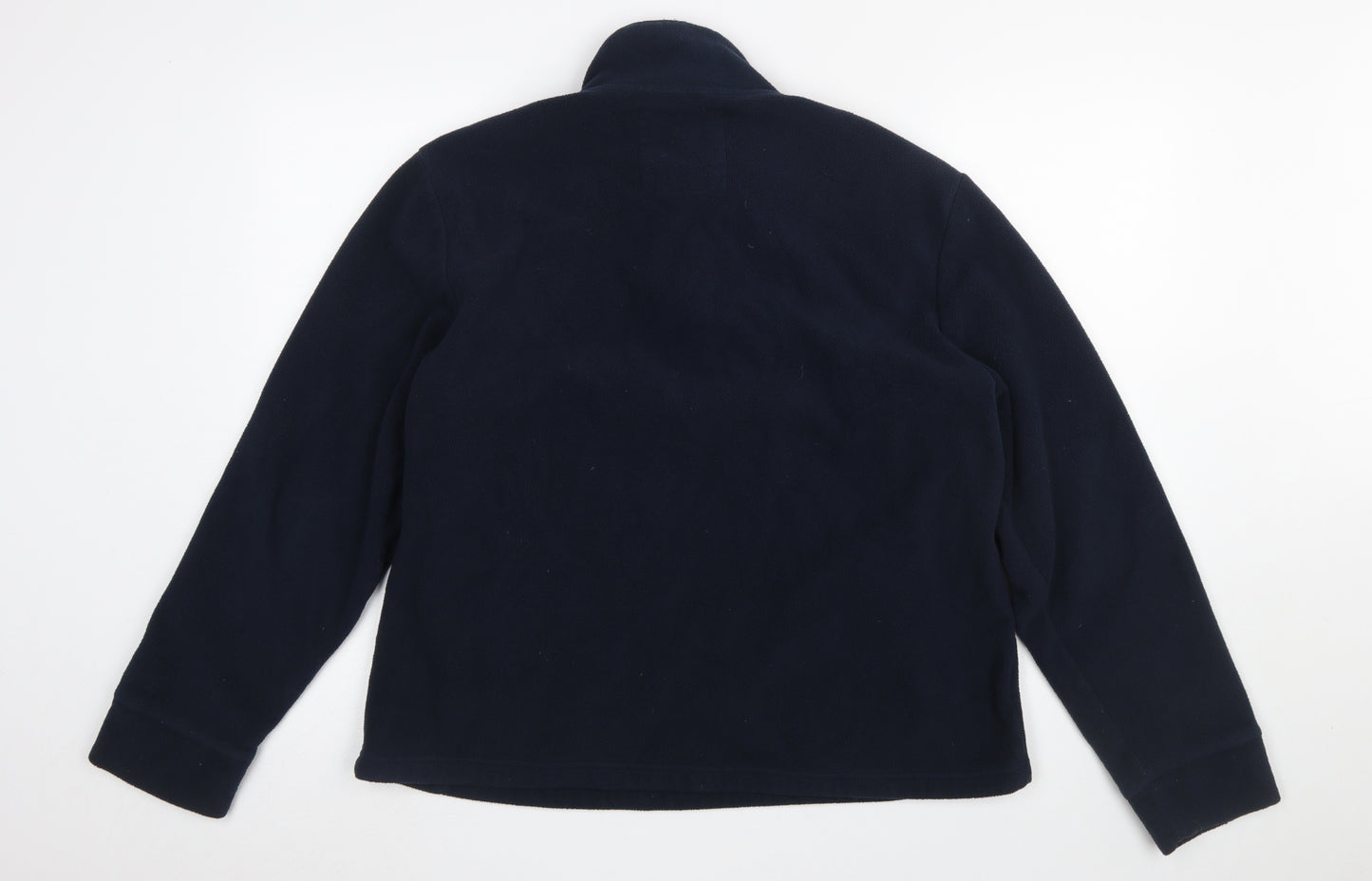 Threadbare Mens Blue XL 1/4 Zip Quilted Fleece Sweatshirt