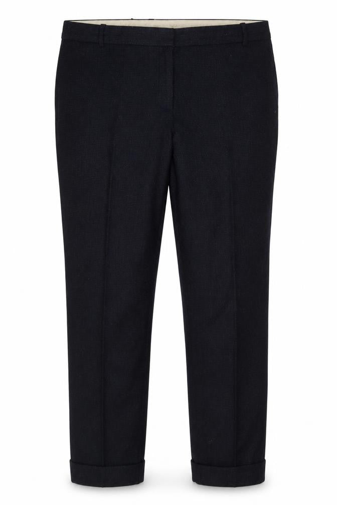 Jigsaw Women's Black Wool Blend Tailored Tapered Trousers UK 12