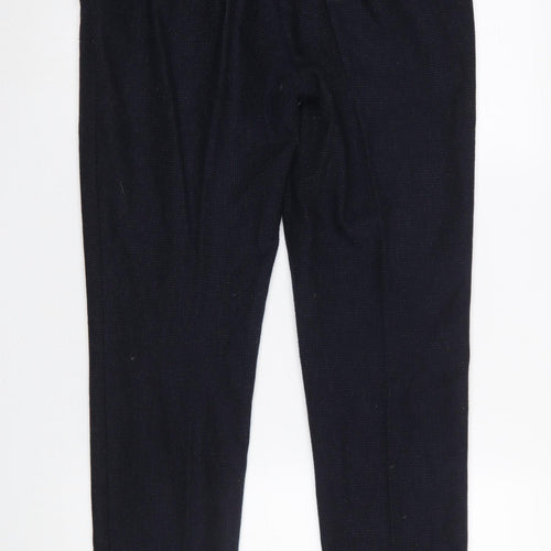Jigsaw Women's Black Wool Blend Tailored Tapered Trousers UK 12