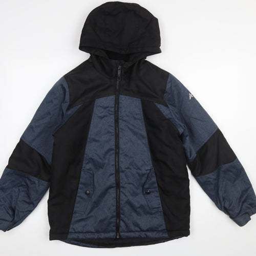 Athletech Boys Blue Hooded Puffer Jacket Lined Waterproof Coat 10-12 Years