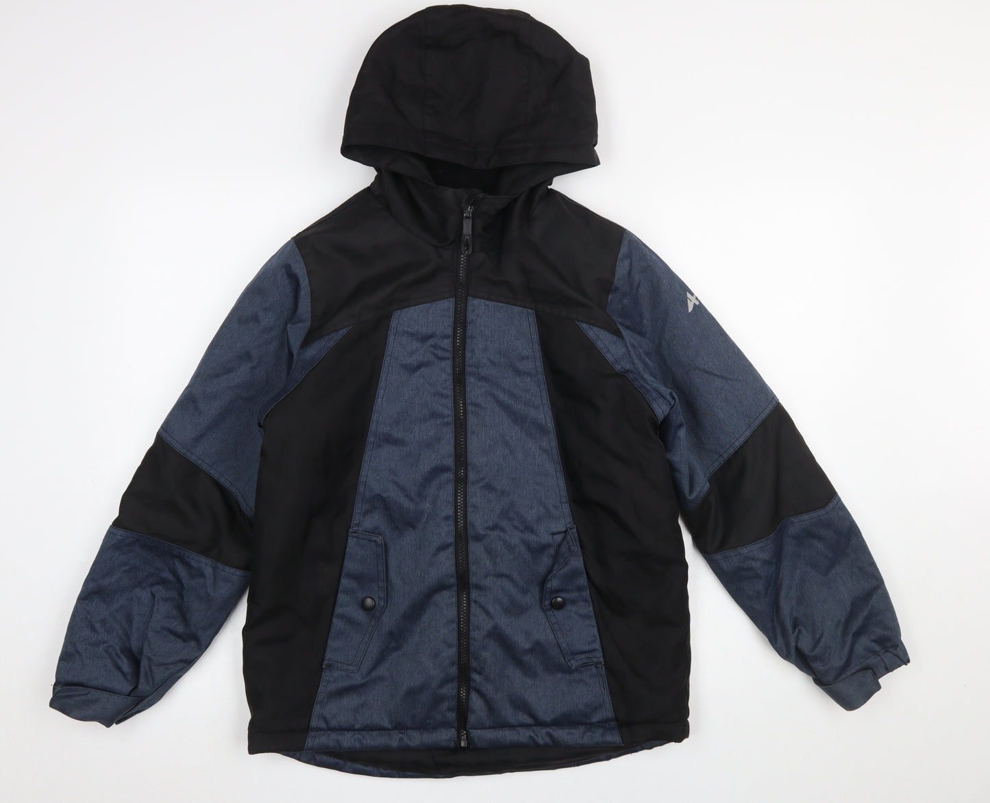 Athletech Boys Blue Hooded Puffer Jacket Lined Waterproof Coat 10-12 Years