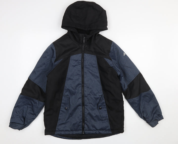 Athletech Boys Blue Hooded Puffer Jacket Lined Waterproof Coat 10-12 Years