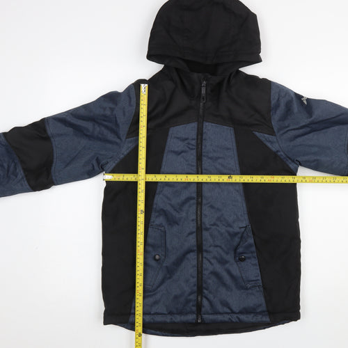 Athletech Boys Blue Hooded Puffer Jacket Lined Waterproof Coat 10-12 Years