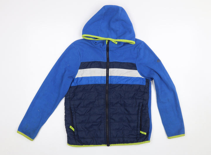 Craghoppers Boys Blue Hooded Puffer Jacket 11-12 Years Outdoor Full Zip