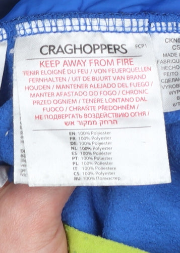 Craghoppers Boys Blue Hooded Puffer Jacket 11-12 Years Outdoor Full Zip