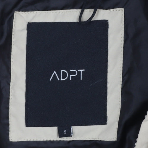 ADPT Women Beige Puffer Jacket S Full Zip Winter Coat