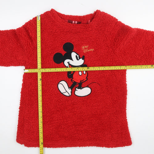 Primark Disney Red Fleece Mickey Mouse Women’s Nightshirt Size 10-12