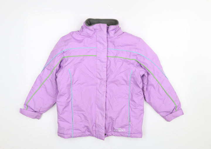 Crane Girls Purple 7-8 Years Waterproof Hooded Ski Jacket