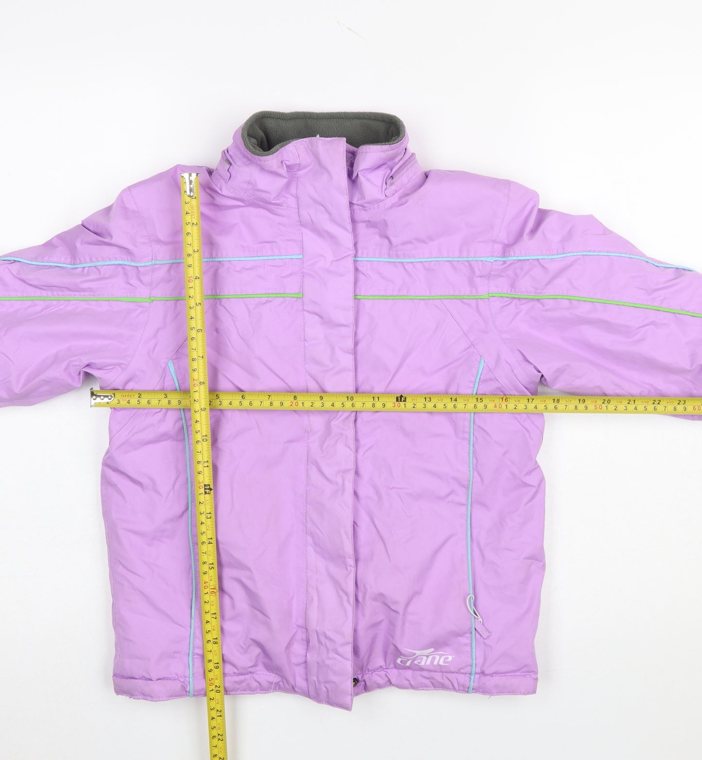 Crane Girls Purple 7-8 Years Waterproof Hooded Ski Jacket